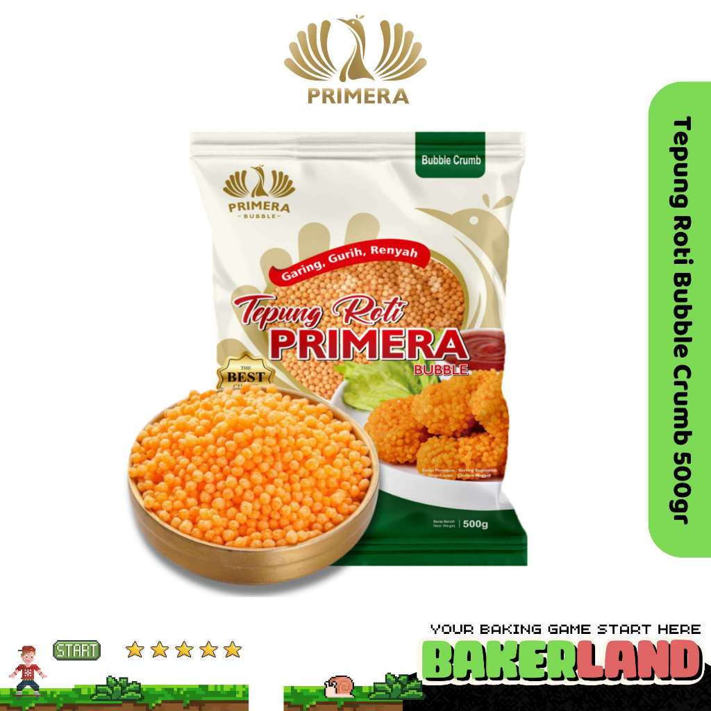 

Primera Tepung Roti Bubble Crumb / Bubble Crumb / Buble Crumb Untuk Nugget / Crumble Topping / Tepung Panir Bubble Crumb / Bubble Crumb