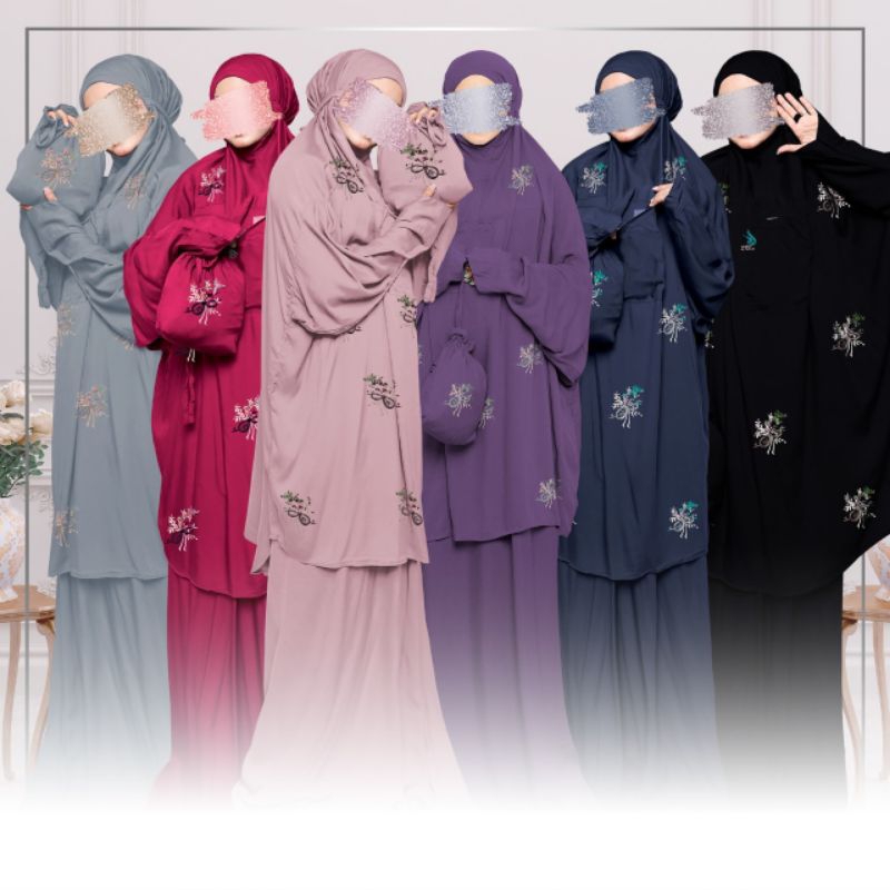 Wafa production by Halimah Alaydrus mukena embordery atas bawah