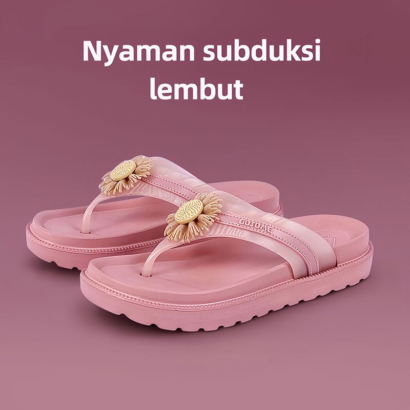 Sandal Wanita / Sandal Jepit / Sandal Motif Bunga / Slippers EVA Ukuran 36-40 Cocok Untuk Pesta dan 