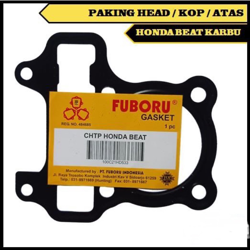 PAKING HEAD KOP HONDA BEAT KARBU GASKET PERPAK KOP ATAS BESI FUBORU