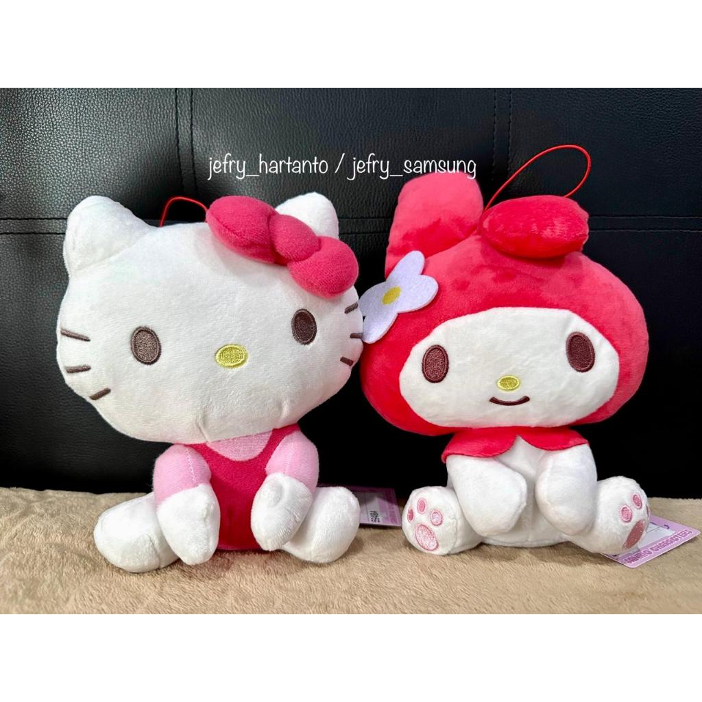 Boneka My Melody Hello Kitty Sitting Plush Doll Keychain Original Sanrio Jepang Gantungan Kunci Ganc