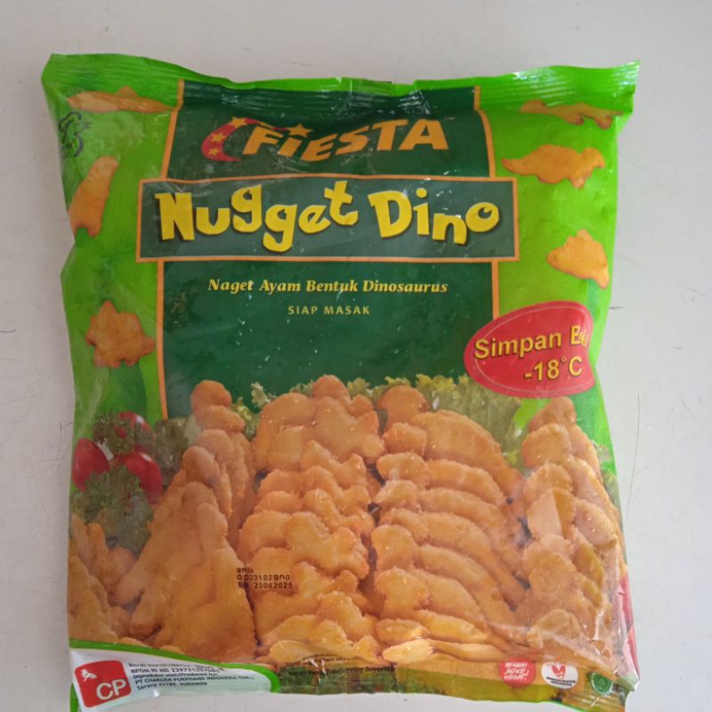 

Fiesta nuget dino naget ayam bentuk dinosaurus 500gram