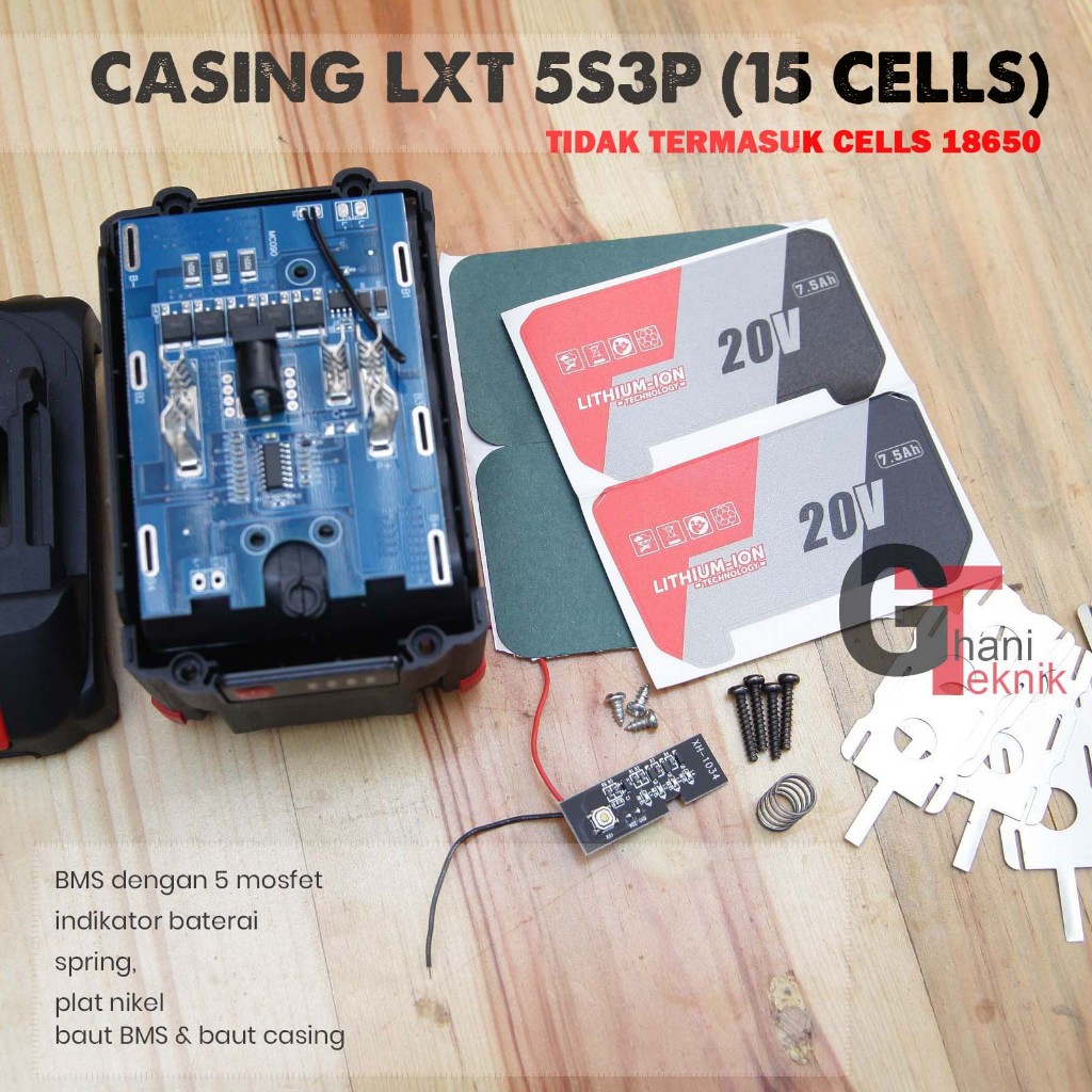 case casing baterai cordless lxt makita untuk 15 cells