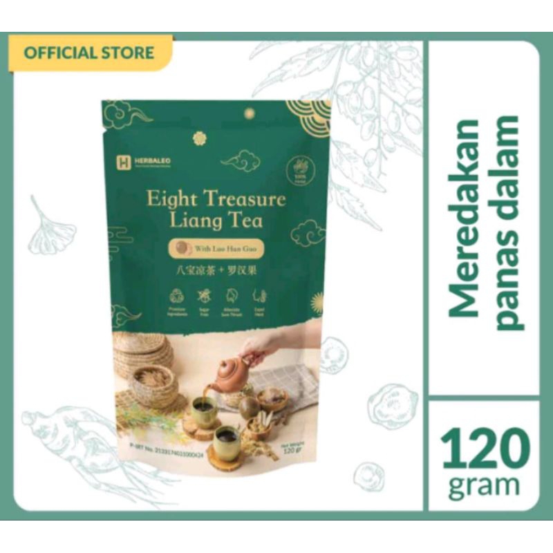 

liang teh - herbaleo eight treasure liang teh with lou han kuo - minuman untuk panas dalam