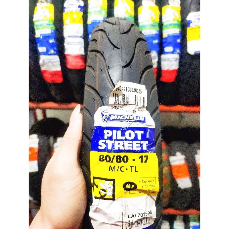 BAN RING 17 MICHELIN 80/80-17 PILOT STREET BAN TUBELES 80/80-17 MICHELIN PILOT STREET