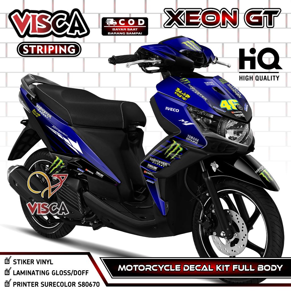 Decal Xeon GT 125 - Stiker Xeon GT 125 - Dekal Xeon GT 125 Full Body - Striping Xeon GT 125 Variasi 