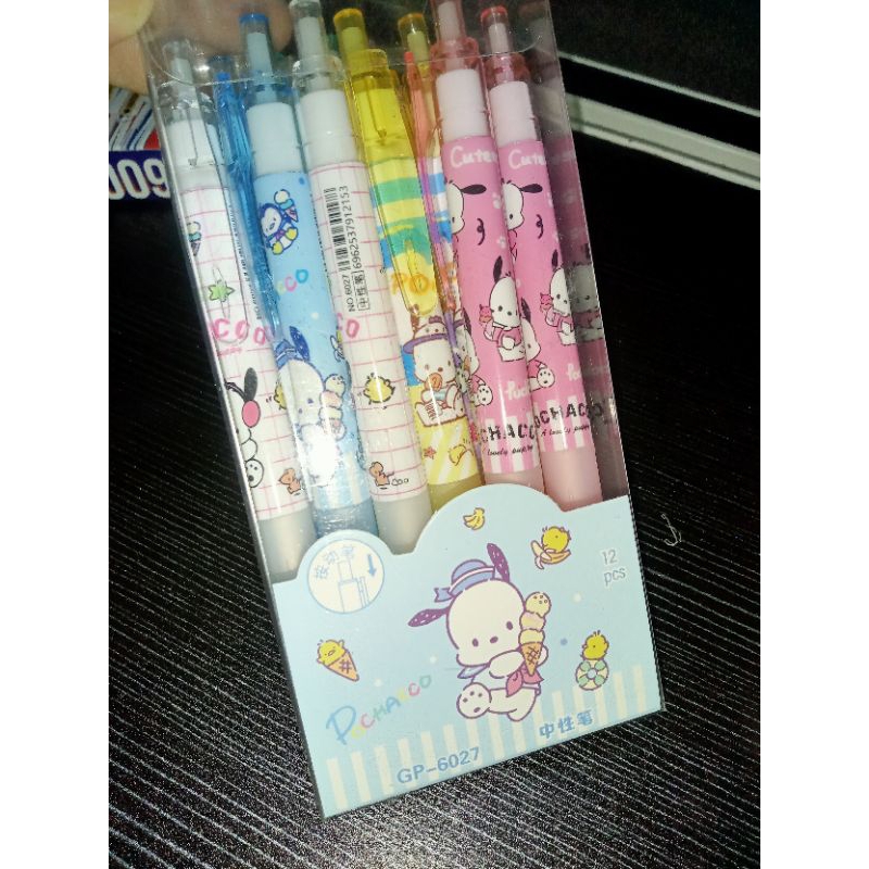 

6 PCS PULPEN CETEK CETEKAN TINTA HITAM POCHACCO GP-6027