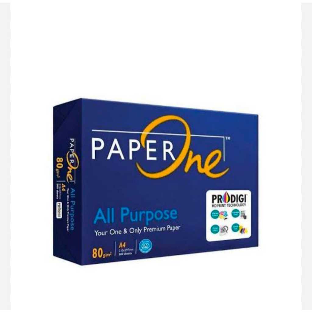 

Kertas Hvs F4 80 GSM - Paperone (1rim) 500 Lembar / Kertas Fotocopy / Kertas Print / Original