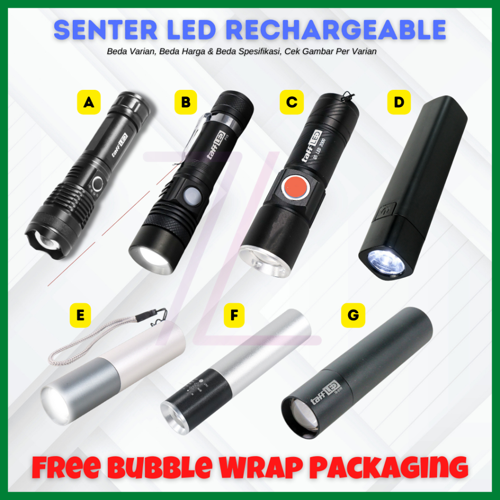 Senter LED Cas / Senter Camping / Senter LED Rechargeable