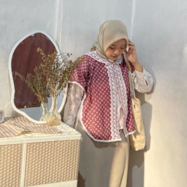 VEST BATIK RENDA TERMURAH (READY STOCK) Vest kondangan / outer / Outer batik / outer kondangan