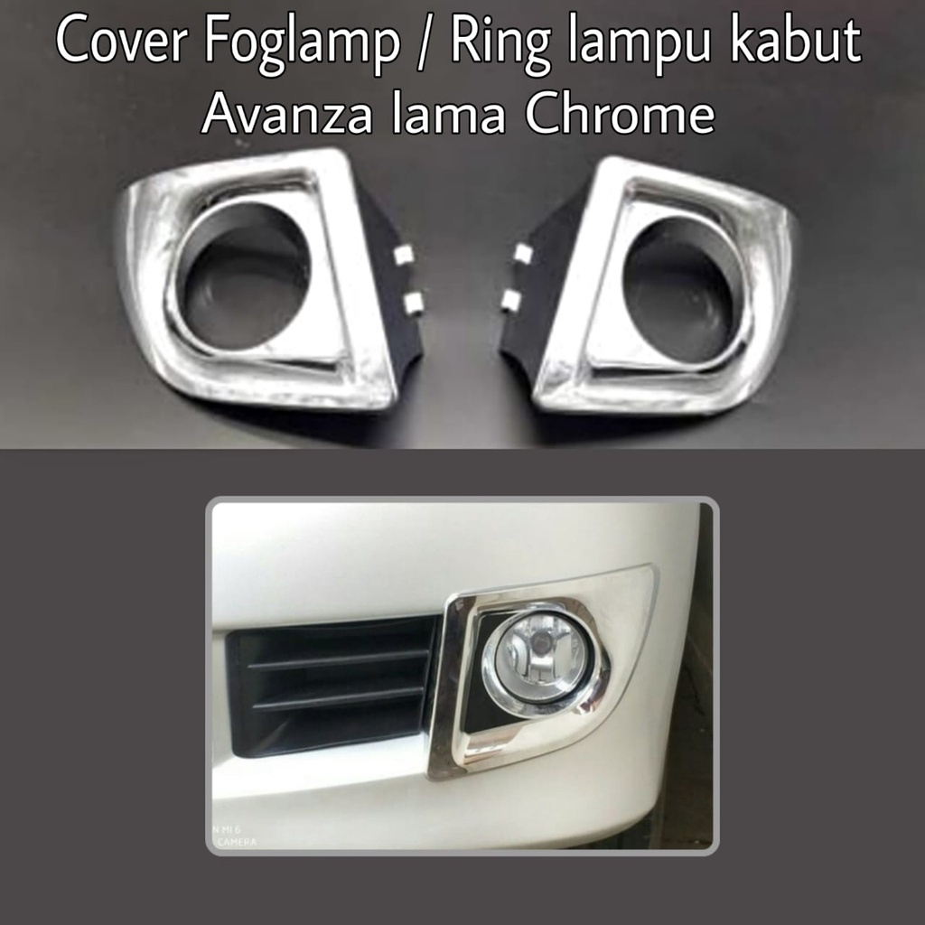 (AK) COVER RING FOGLAMP NEW AVANZA LAMA CHROME COVER LAMPU KABUT MOBIL