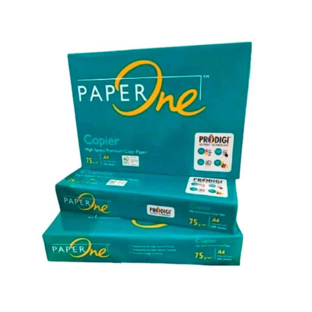 

bib Kertas Hvs A4 75 Gsm - Paper One (1Rim) Lembar / Kertas Print / Kertas Fotocopy / Orinal