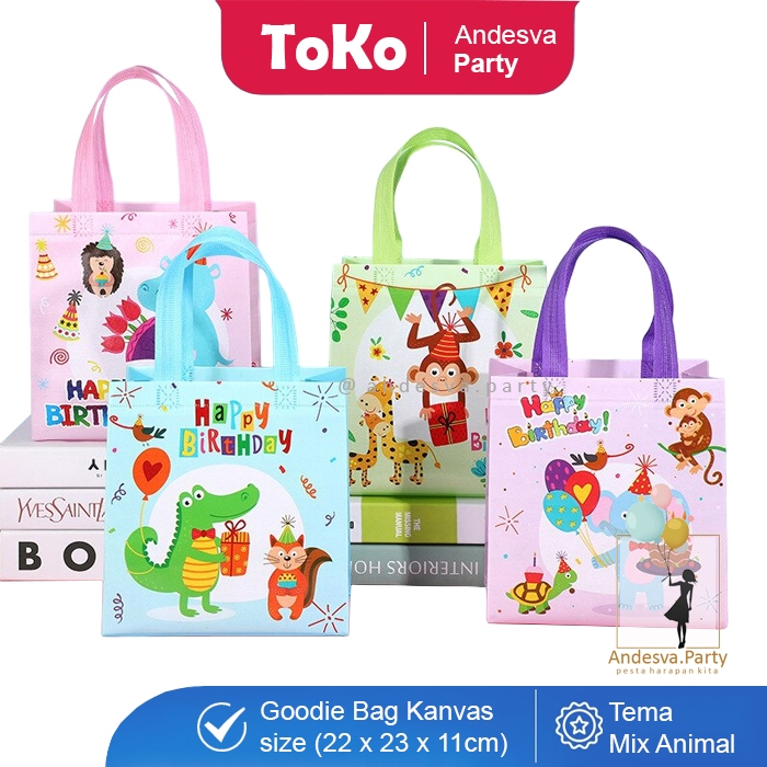 

Tas Ulang Tahun tema Animal / Goodie Bag Tas Ultah tema Hewan / tas Souvenir -s