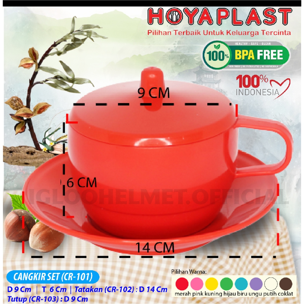 HOYAPLAST CANGKIR PLASTIK SET BPA FREE