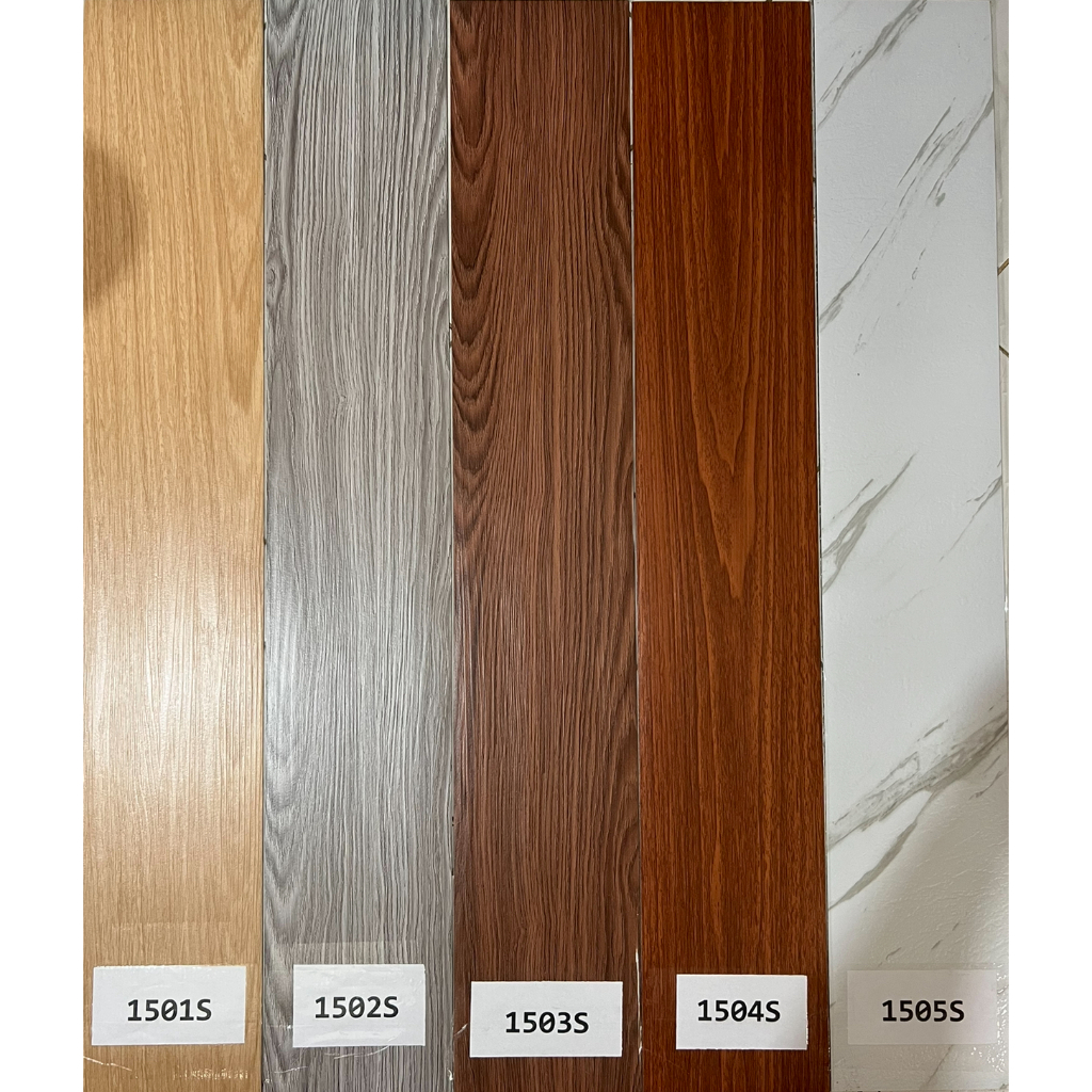 Lantai Vinyl kayu / Vynil lantai / Sticker lantai vynil bahan PVC bukan Foam ukuran 91,4cm x 15,2cm