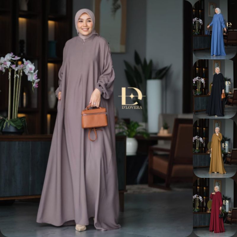 (23) DLOVERA AMIRA DRESS Baju Dress Gamis Wanita Muslimah Pattern Cantik Arabian Amira Dress By D'Lo