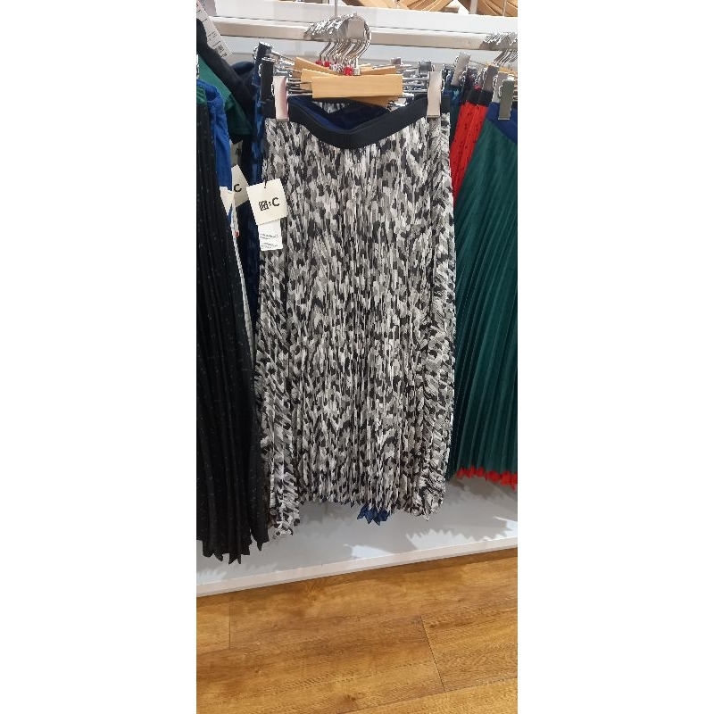 UNIQLO ORIGINAL SALE READY Rok Panjang Maxi Skirt Bunga Polos MARNI Pleated Twist