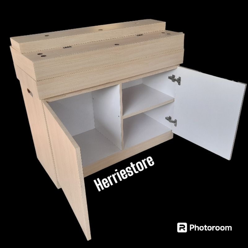 Rak aquarium full kayu meja Cabinet +filter talang&penutup filter.gex.bending.boyu.Bahari.aquascape.