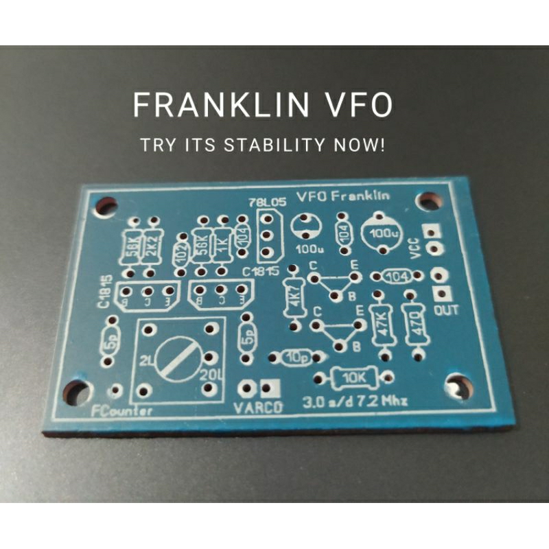 PCB VFO Franklin (Super Stabil VFO), PCB Saja atau Plus Komponen, pcb vfo franklin, cocok untuk radi