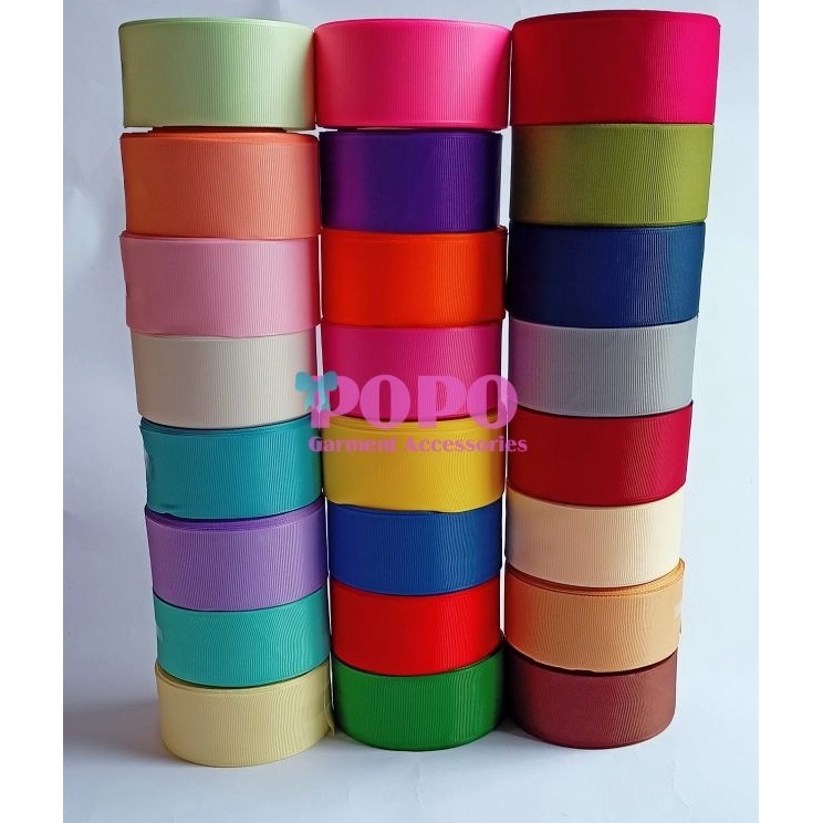 

Murah Meriah pita grossgrain lebar 4cm 112inchi per Roll 18meter