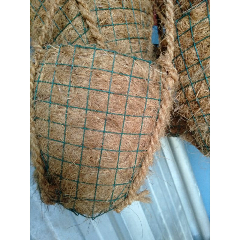 pot anyaman serabut kelapa-pot gantung tali-pot anggrek sabuk kelapa+ pot bulat Niming tanaman hias