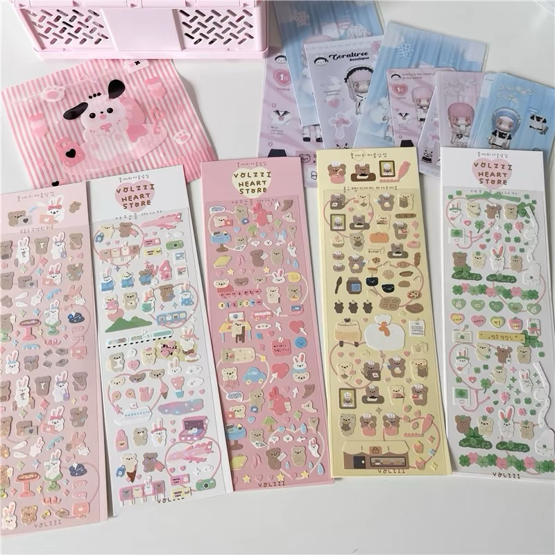 

sticker volzzi confetti bear brown glitter korean deco photocard readystock B617 B1011 B919 B1726