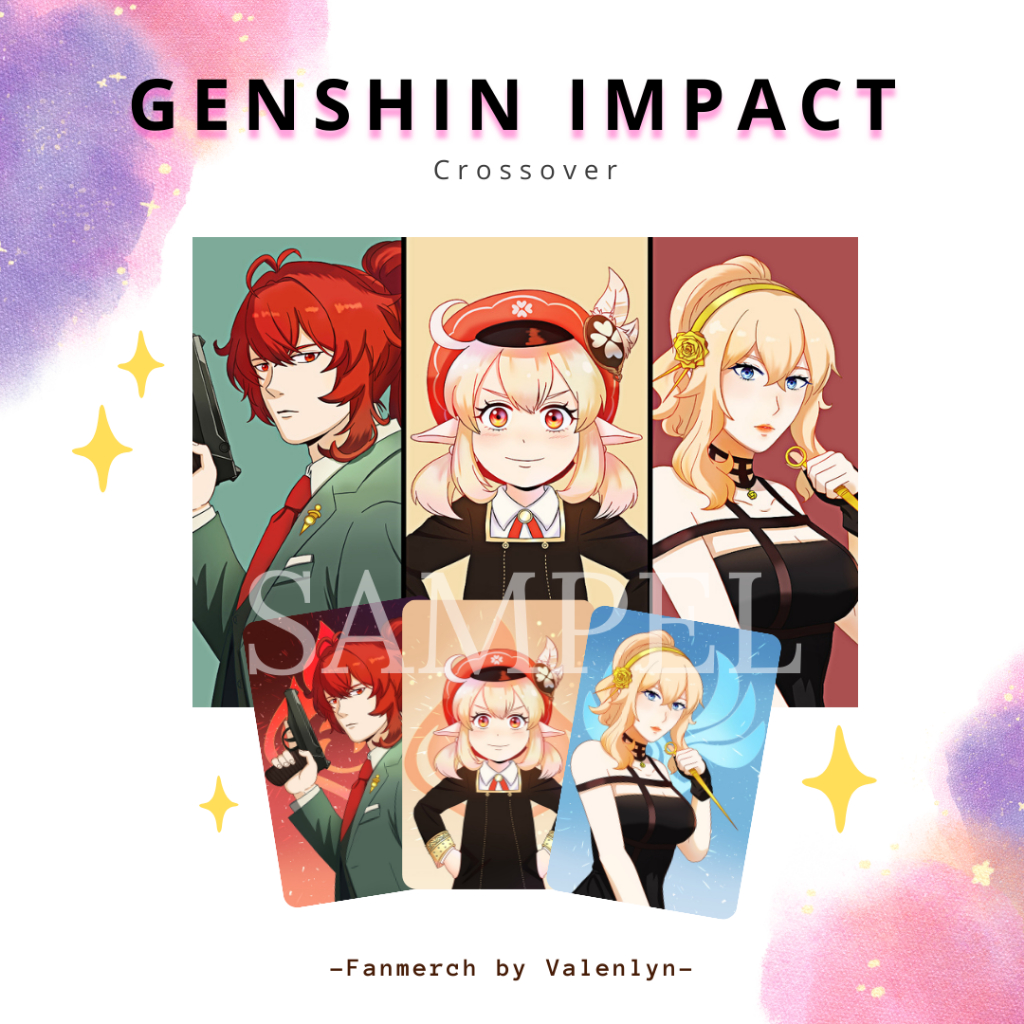 Genshin Impact Crossover Photocard & Art Print A4