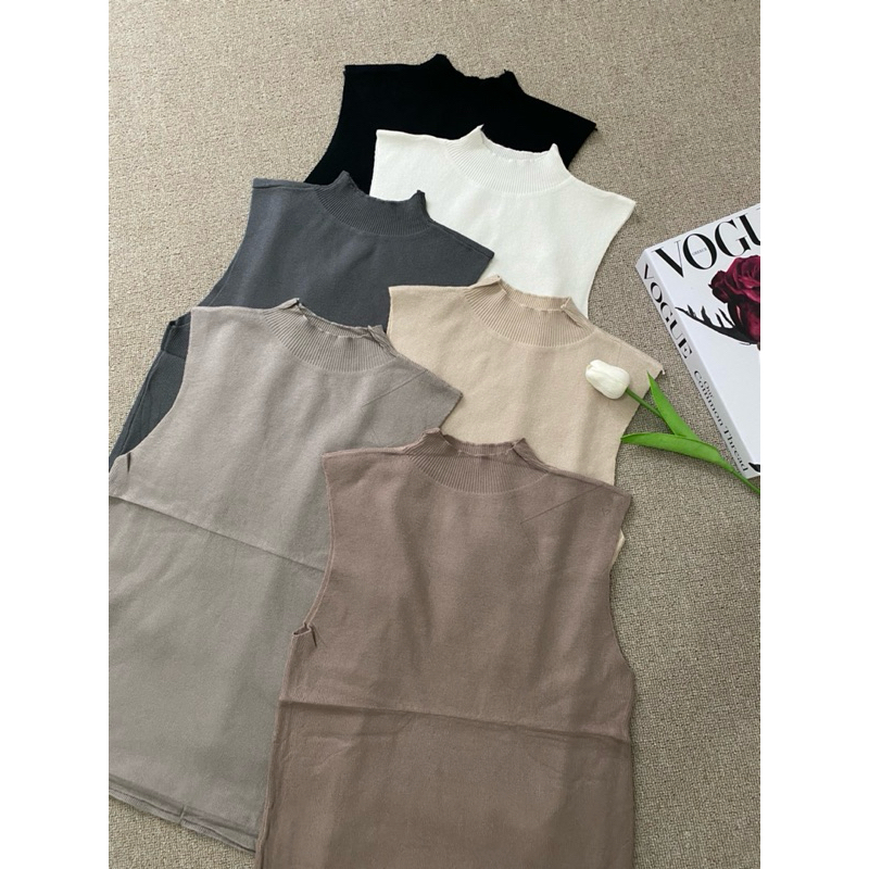 AMY INNER - Turtleneck Inner - sleeveless Inner - Inner rajut