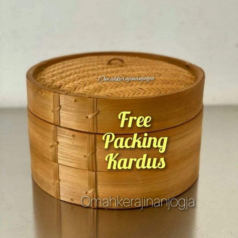 READY set 2 klakat 1 tutup dimsum bambu , kukusan dimsum / siomay / bakpao , tempat dimsum