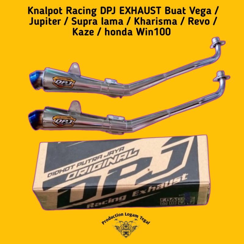 Knalpot Racing DPJ EXHAUST Buat Vega / Jupiter / Supra lama / Kharisma / Revo / Kaze / honda Win100 