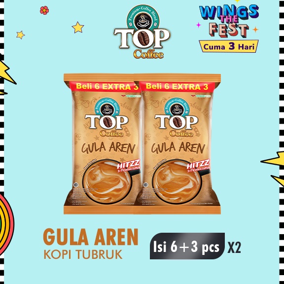 

ul Kirim Sekarang Top Coffee Kopi Instan Gula Aren Pack 22 gr isi 6 3 pcs x2 I36