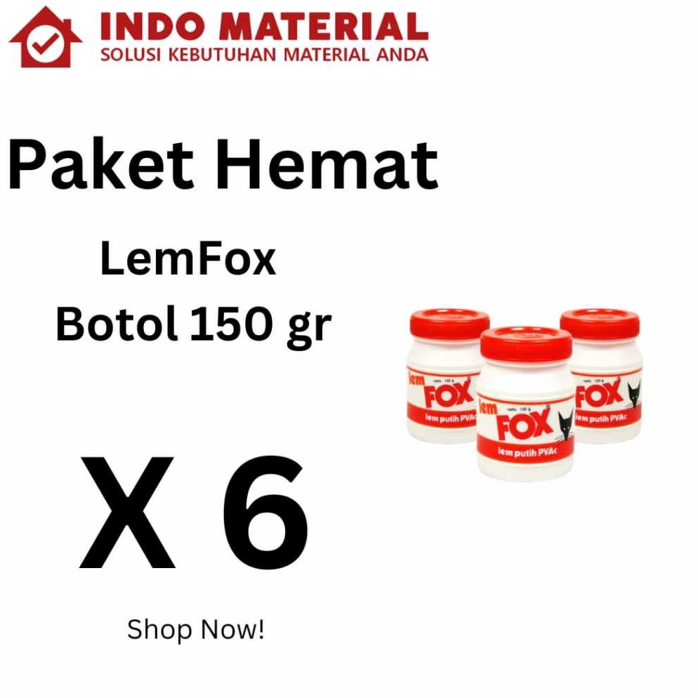 

ART M9W4 Paket Hemat Lem Botol 15 gr Setengah Lusin Lem kertas Atk