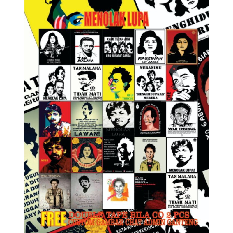 [PROMO] TERMURAH poster menolak lupa satu set isi 10 pcs ukuran a4