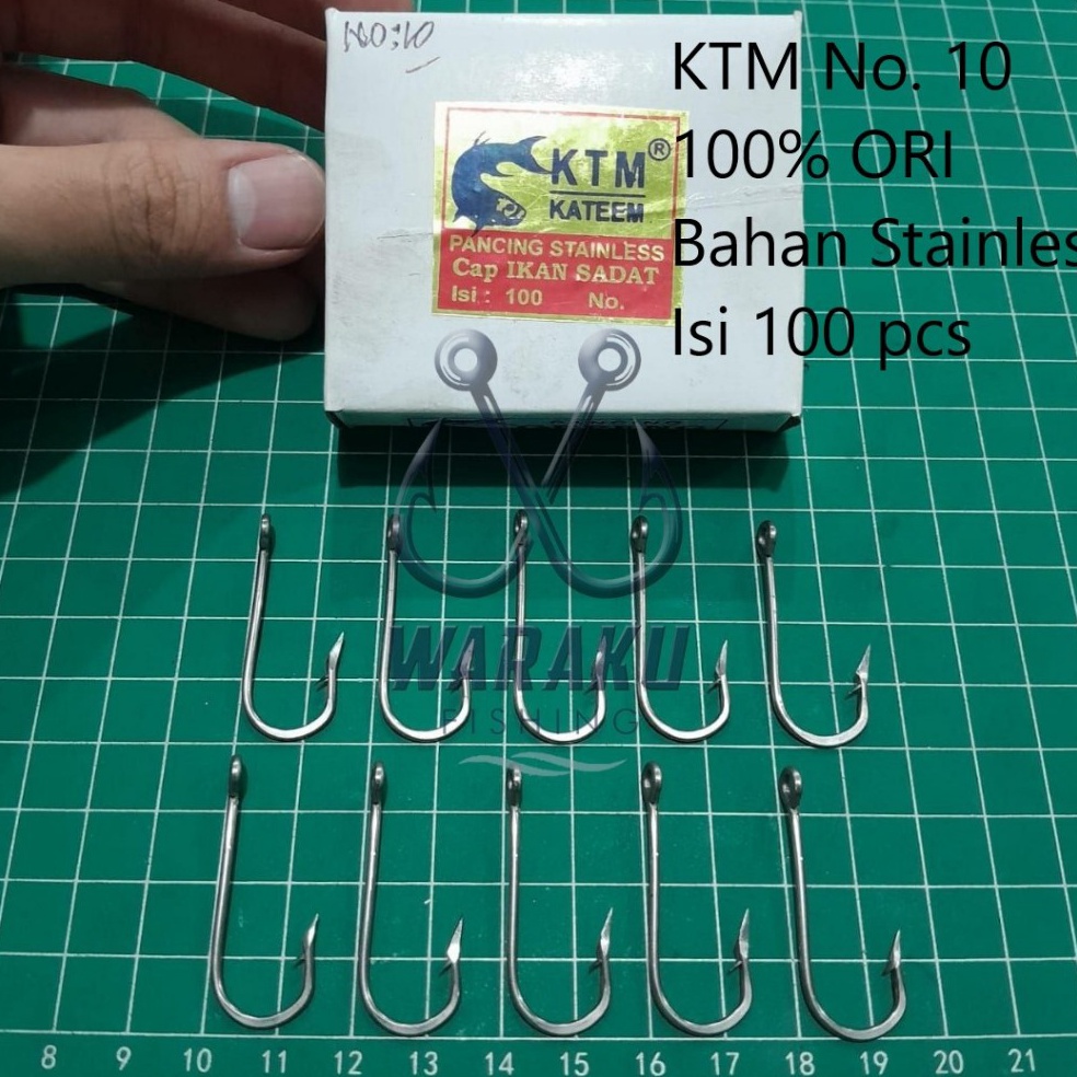Kail Pancing Stainless KTM Kateem Cap Ikan Sadat 2335  Kail Nelayan No 1 1 ORI  Grosir isi 1pcs ART 