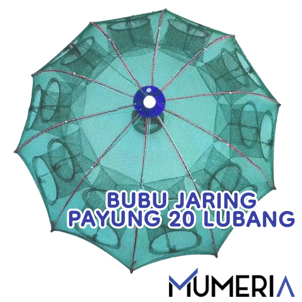 Perangkap Bubu Payung 2 Lubang Alat Jaring Pancing Jala Ikan Udang Kepiting Lele Lobster Sungai Laut