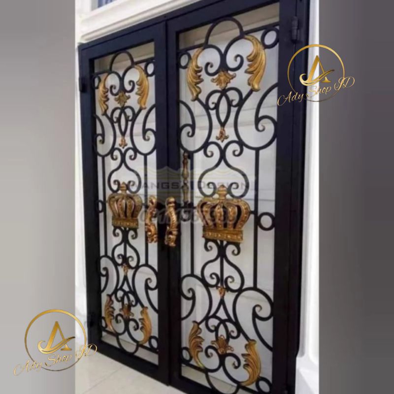 Satu set isi 9 keping 4 motif ornamen klasik aksesoris hiasan tralis jendela