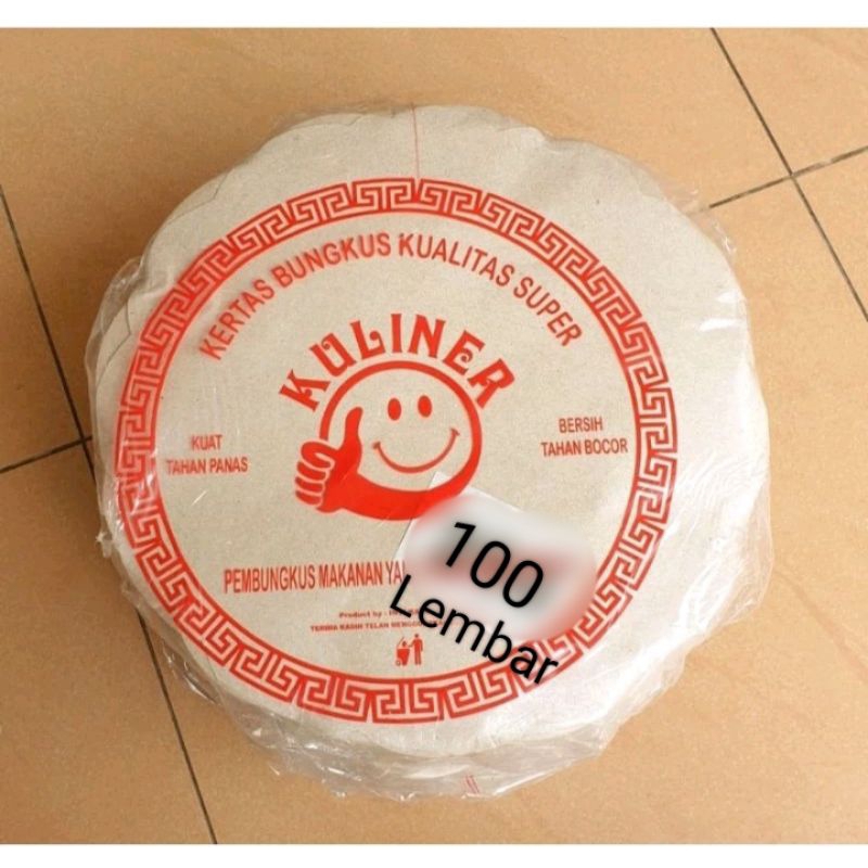 Kertas nasi bulat bunga kertas tatakan piring kertas bungkus nasi