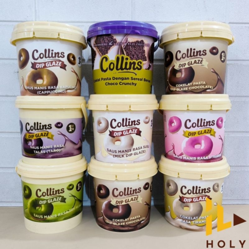 

Collins Dip Glaze Aneka Rasa 1kg / Glaze Collins Selai Topping Donat Roti Bakar