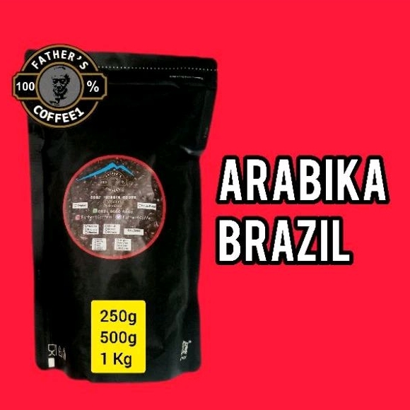 

Kopi Arabika Brasil 250 Gram, Biji, Bubuk