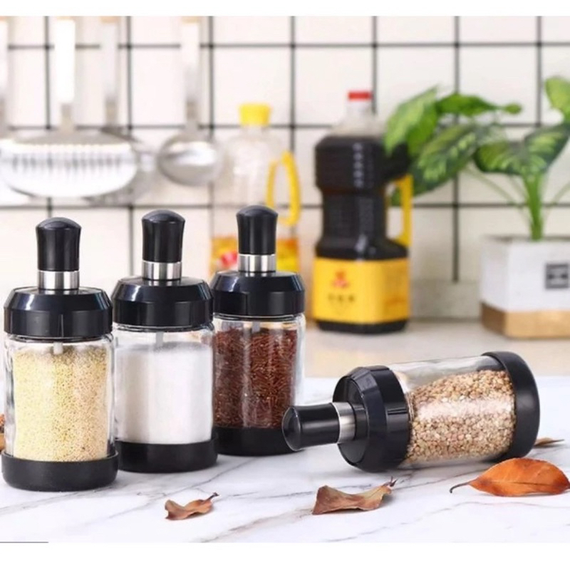 Botol Bumbu kaca garam dapur toples wadah bumbu