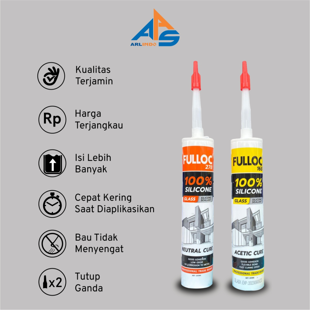 Fulloc silicone sealant NETRAL warna CLEAR