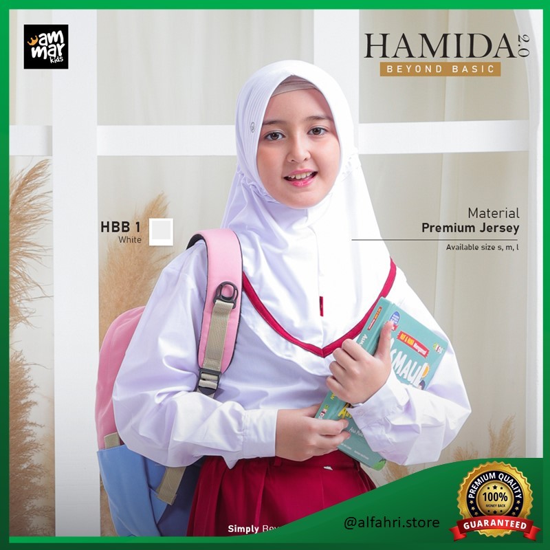 Kerudung putih sekolah anak sd jersey premium / kerudung bergo anak sd / hijab anak sekolah sd