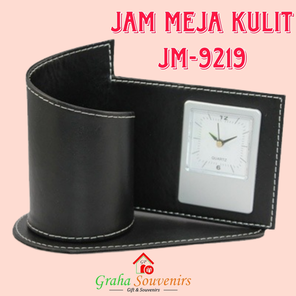 Jam Meja Kulit | Jam Meja Analog | Jam JM-9219