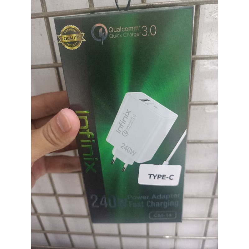 Charger Cassan Tc infinix USB Type C (CM-14)+kabel Type C/240watt charger Infinix Type C