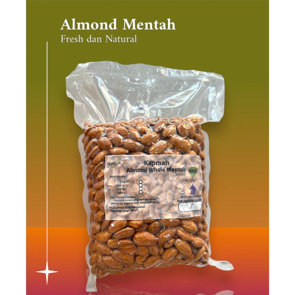 

Almond - kapmah almond whole raw 1kg