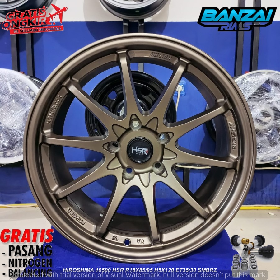 Velg Racing Mobil BMW Ring 18 Hsr Hiroshima Model CE28 Pcd 5x120 Lebar Celong 8,5/9,5 R 18
