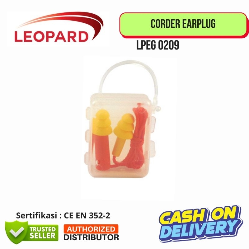Safety Leopard LPEG 0209 - Corded Earplug LPEG 0209 1 Box Isi 50 Pcs