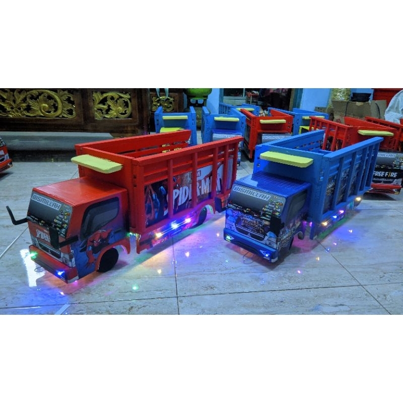 miniatur truk kayu jumbo/truk kayu jumbo/truk oleng/miniatur truk