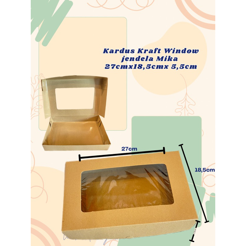 

Kardus Kraft Window jendela 27x18,5x5,5cm