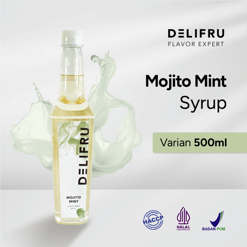 Delifru Mojito Mint Syrup 500 ml - Sirup Mint